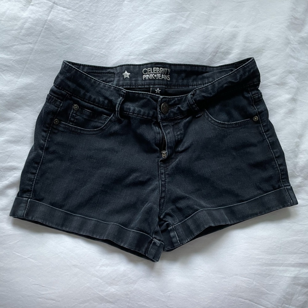 Black Denim Shorts
